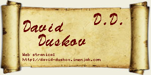 David Duškov vizit kartica